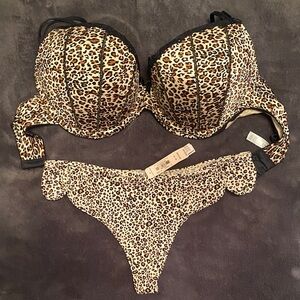 Victoria's Secret Animal Print Lingerie Set